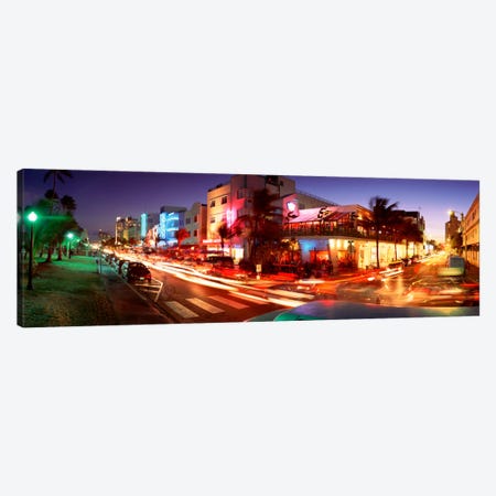 Traffic On A Road, Ocean Drive, Miami, Florida, USA #2 Canvas Print #PIM1552} by Panoramic Images Canvas Art Print