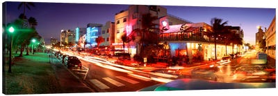 Traffic On A Road, Ocean Drive, Miami, Florida, USA #2 Canvas Art Print - City Street Art