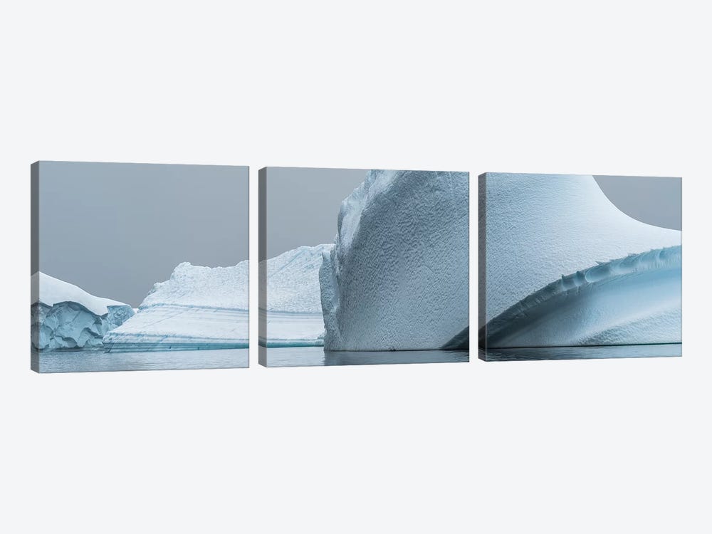 Icebergs in the Southern Ocean, Iceberg Graveyard, Lemaire Channel, Antarctic Peninsula, Antarctica by Panoramic Images 3-piece Canvas Art