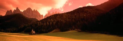 Small Church Dolomite Region Italy by Panoramic Images multi panel art