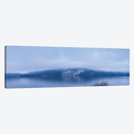 Lake in winter, Wolfgangsee Lake, Gilgen, St, Salzburgerland, Austria Canvas Print #PIM15547} by Panoramic Images Canvas Art
