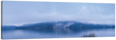 Lake in winter, Wolfgangsee Lake, Gilgen, St, Salzburgerland, Austria Canvas Art Print - Salzburg