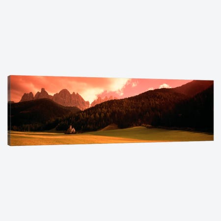 Small Church Dolomite Region Italy Canvas Print #PIM1554} by Panoramic Images Canvas Artwork