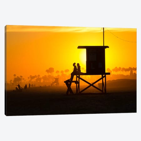 Lifeguard Tower on the beach, Newport Beach, California, USA Canvas Print #PIM15556} by Panoramic Images Canvas Print