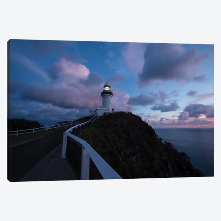 Lighthouse at sunset, Cape Byron Lighthouse, Cape Byron, New South Wales, Australia Canvas Print #PIM15557} by Panoramic Images Canvas Print