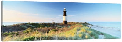 Lighthouse on the coast, Spurn Head Lighthouse, Spurn Head, East Yorkshire, England Canvas Art Print