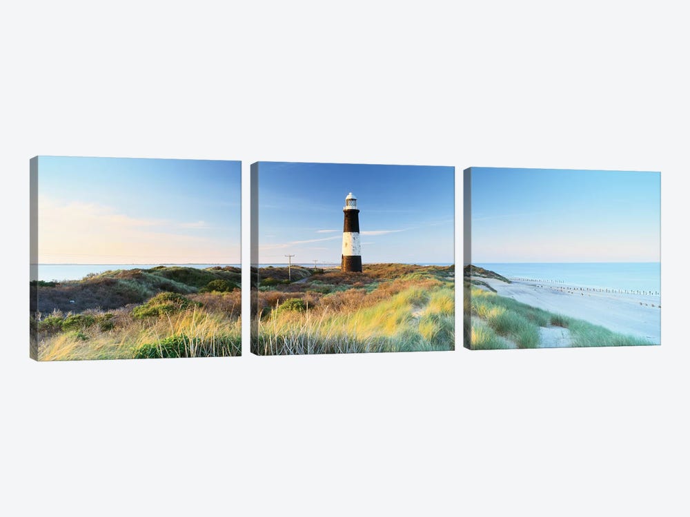 Lighthouse on the coast, Spurn Head Lighthouse, Spurn Head, East Yorkshire, England by Panoramic Images 3-piece Canvas Art