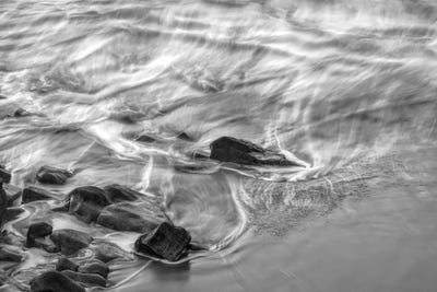 Long exposure shot of waves and rocks on the coast, California, USA by Panoramic Images canvas print