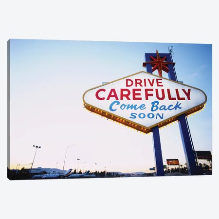 Low angle view of a signboard, Las Vegas, Nevada, USA Canvas Print #PIM15576} by Panoramic Images Canvas Print