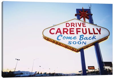 Low angle view of a signboard, Las Vegas, Nevada, USA Canvas Art Print - Nevada Art