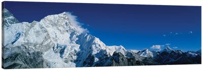 Low angle view of mountains covered with snow, Himalaya Mountains, Khumba Region, Nepal Canvas Art Print - Nepal