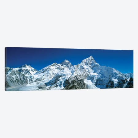 Low angle view of snowcapped mountains, Himalayas, Khumba Region, Nepal Canvas Print #PIM15581} by Panoramic Images Canvas Print