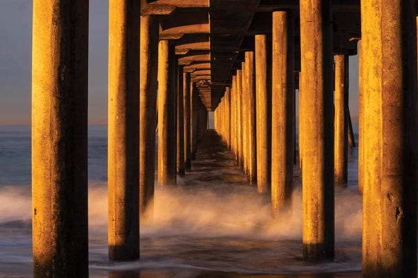 Manhattan Beach: Manhattan Beach Pier from below, California, USA by Panoramic Images
