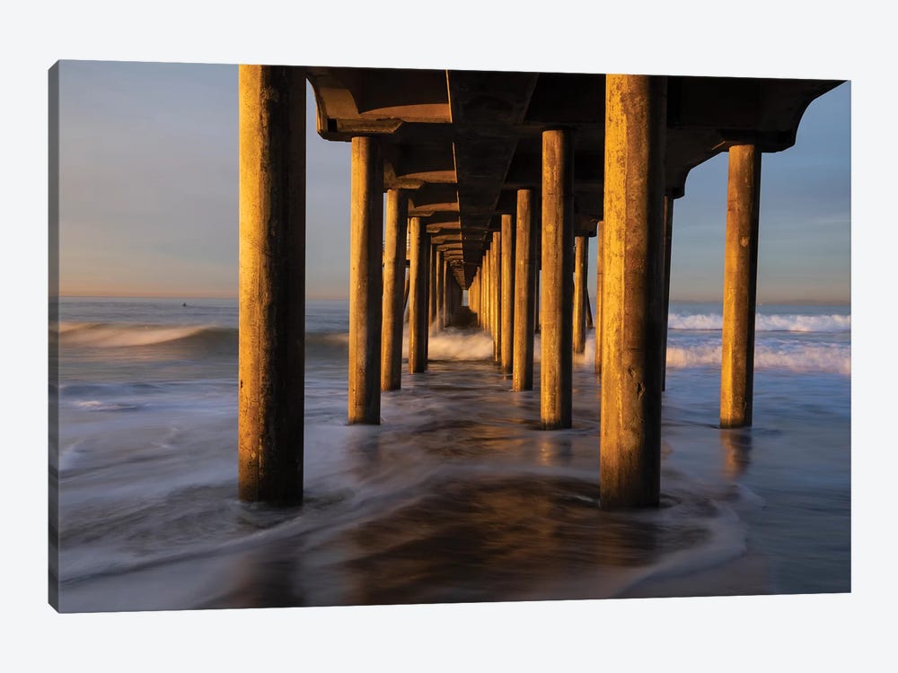 Manhattan Beach Pier from below, California, USA by Panoramic Images 1-piece Canvas Print