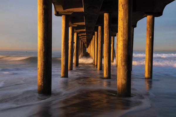 Manhattan Beach: Manhattan Beach Pier from below, California, USA by Panoramic Images