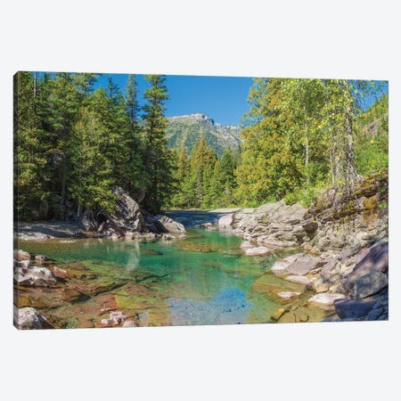 McDonald Creek along Going-to-the-Sun Road at US Glacier National Park, Montana, USA Canvas Print #PIM15595} by Panoramic Images Canvas Print