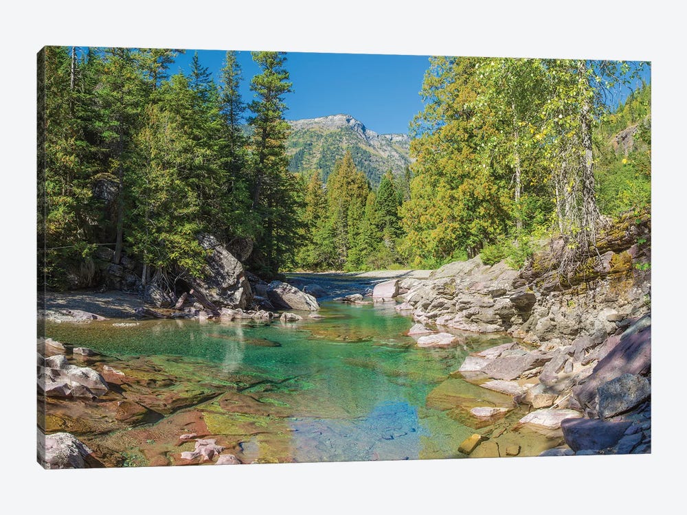 McDonald Creek along Going-to-the-Sun Road at US Glacier National Park, Montana, USA by Panoramic Images 1-piece Canvas Artwork