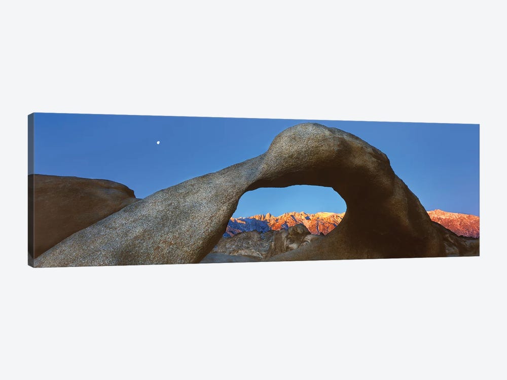 Natural rock formations, Alabama Hills Natural Arch, Mobius Arch, Movie Road, Lone Pine, California, USA by Panoramic Images 1-piece Canvas Print
