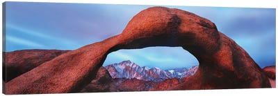Natural rock formations, Alabama Hills Natural Arch, Mobius Arch, Movie Road, Lone Pine, California, USA Canvas Art Print - Sierra Nevada Art