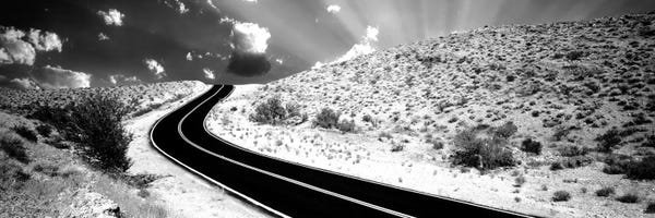 Large Black & White Art - Canvas Prints: Road, Las Vegas, Nevada, USA by Panoramic Images