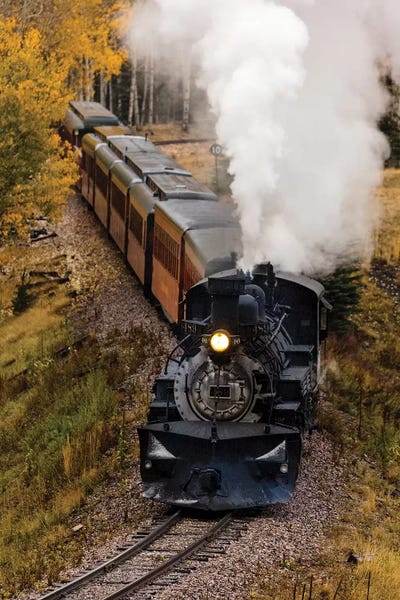 Mexico: Steam Engine And Passenger Cars, Cumbres & Toltec Scenic Railroad by Panoramic Images