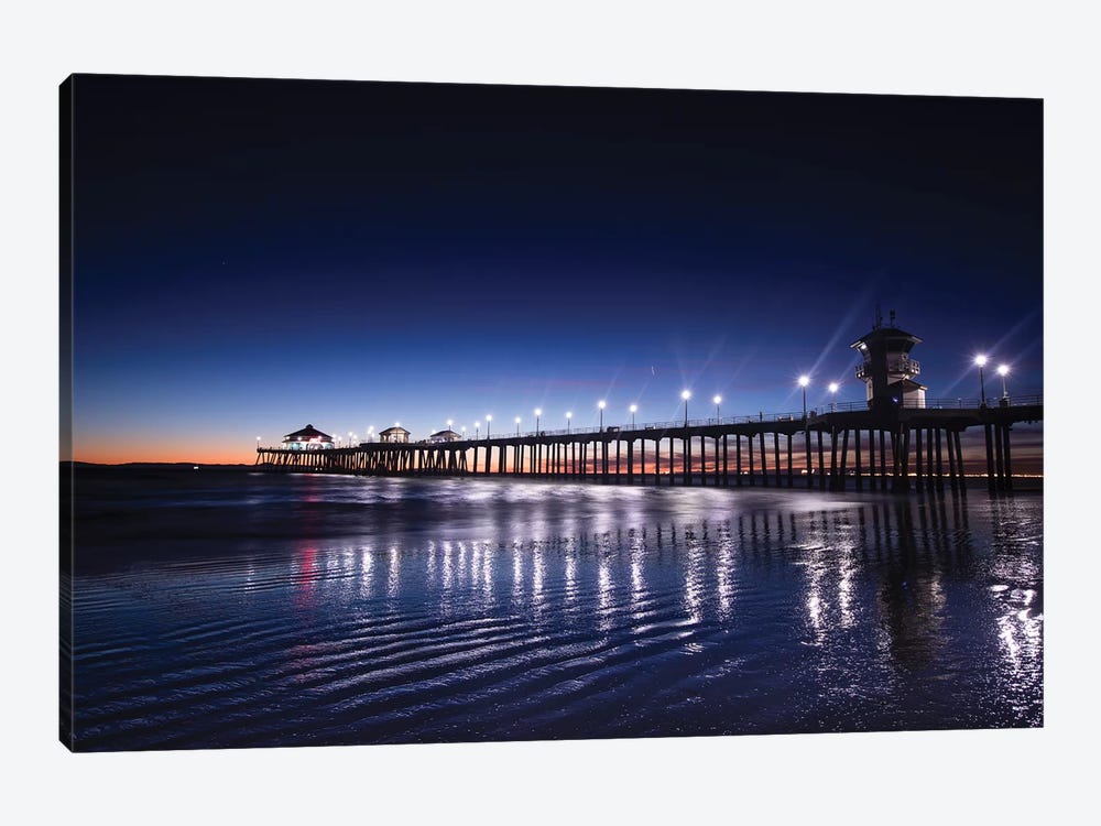 Pier in the Pacific Ocean, Huntington Beach Pier, Huntington Beach, California, USA by Panoramic Images 1-piece Art Print