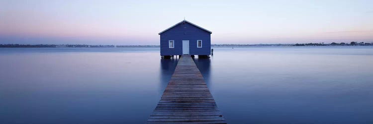 Pier leading to a boathouse, Swan River, Matilda Bay, Perth, Western Australia, Australia