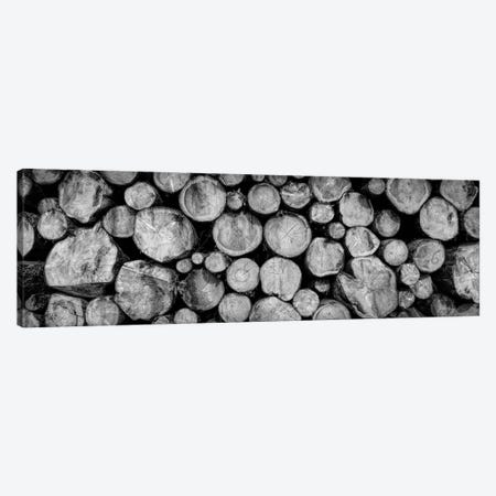 Pile of tree trunks in close-up, Freudenstadt, Baden Wurttemberg, Germany Canvas Print #PIM15640} by Panoramic Images Canvas Art