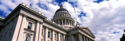 USA, California, Sacramento, Low angle view of State Capitol Building by Panoramic Images canvas print