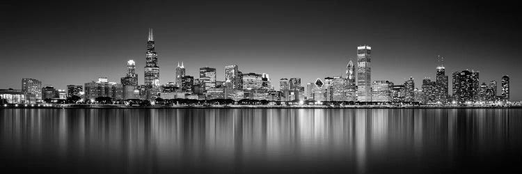 Reflection Of Skyscrapers In A Lake, Lake Michigan, Chicago, Cook County, Illinois, USA