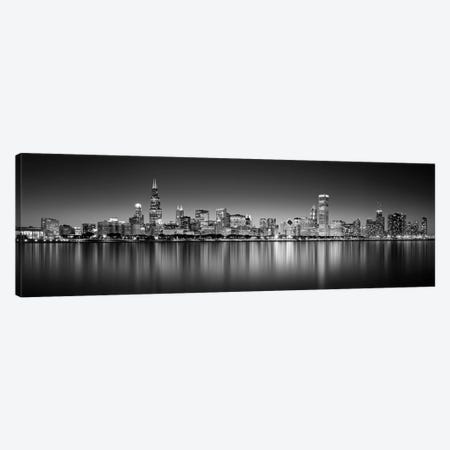Reflection Of Skyscrapers In A Lake, Lake Michigan, Chicago, Cook County, Illinois, USA Canvas Print #PIM15685} by Panoramic Images Art Print