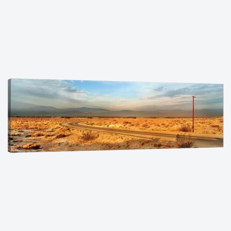 Road passing through desert, Palm Springs, Riverside County, California, USA Canvas Print #PIM15692} by Panoramic Images Canvas Print