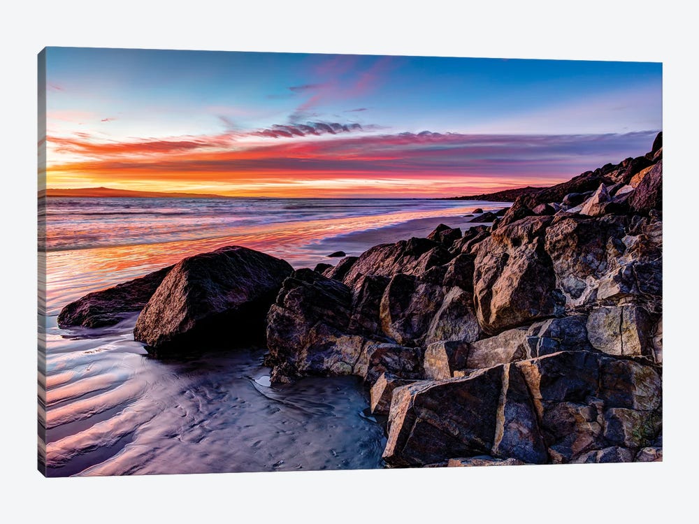 Rock formations on the beach at sunrise, Baja California Sur, Mexico by Panoramic Images 1-piece Canvas Print