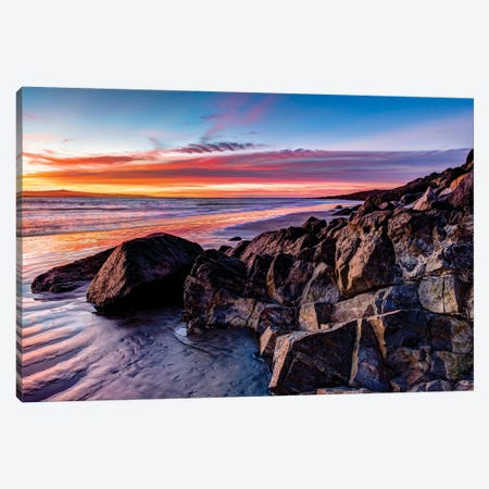 Rock formations on the beach at sunrise, Baja California Sur, Mexico Canvas Print #PIM15696} by Panoramic Images Canvas Art