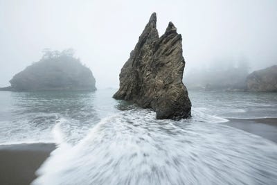 Rock formations on the coast, Cannon Beach, , Pacific Northwest, Oregon, USA by Panoramic Images canvas print