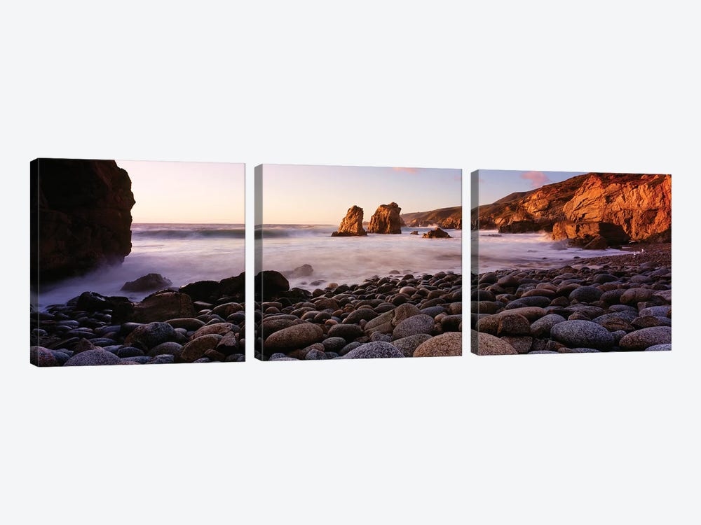 Rocky coast of Garrapata State Park, California, USA by Panoramic Images 3-piece Canvas Art