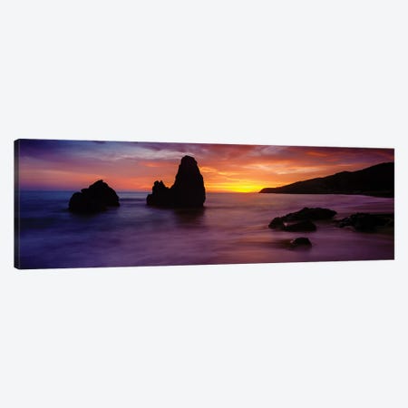 Rodeo Beach at sunset, Golden Gate National Recreation Area, California, USA Canvas Print #PIM15705} by Panoramic Images Canvas Wall Art