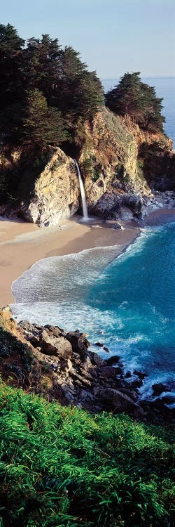 Sandy coastal beach of Julia Pfeiffer Burns State Park, California, USA