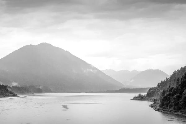 Bavaria: Scenic landscape of Sylvenstein Lake surroundings in springtime, Bavaria, Germany by Panoramic Images
