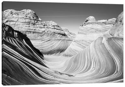 Scenic landscape with rock formations, Arizona, USA Canvas Art Print - Canyon Art