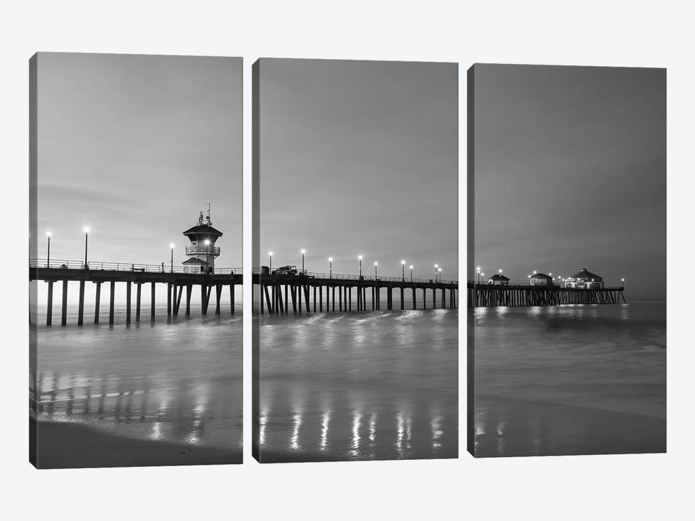 Scenic view of Huntington Beach Pier, California, USA by Panoramic Images 3-piece Canvas Art