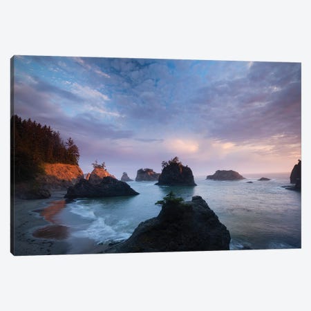 Rrock Formations, Cannon Beach, Samuel H. Boardman State Scenic Corridor, Oregon, USA Canvas Print #PIM15725} by Panoramic Images Canvas Wall Art
