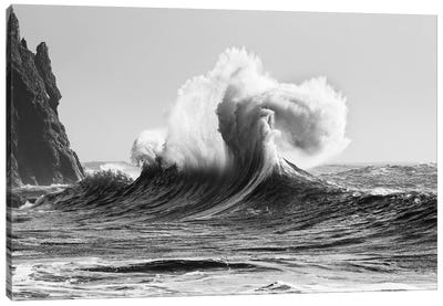 Scenic view of wave, Cape Disappointment, Oregon, USA Canvas Art Print - Oregon Art