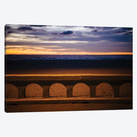 Sea beach at dusk, Seaside, Oregon, USA Canvas Print #PIM15733} by Panoramic Images Canvas Artwork