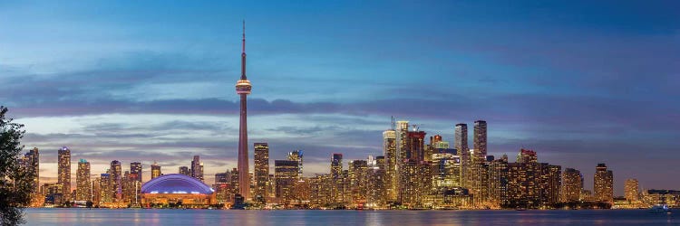 Skylines and CN Tower from Toronto Island Park, Toronto, Ontario, Canada