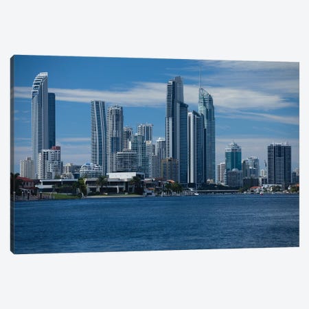Skylines at the waterfront, Coral Sea, Surfer's Paradise, Gold Coast, Queensland, Australia Canvas Print #PIM15748} by Panoramic Images Canvas Art Print