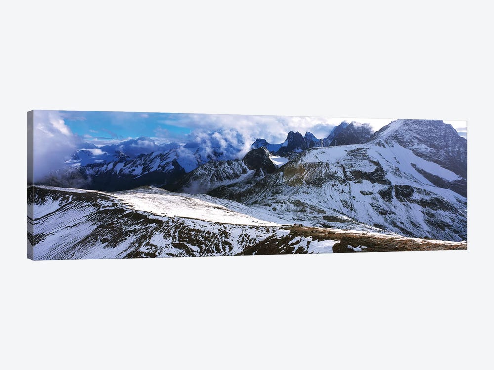 Snow covered mountain range against cloudy sky, Bugaboo Provincial Park, British Columbia, Canada by Panoramic Images 1-piece Art Print