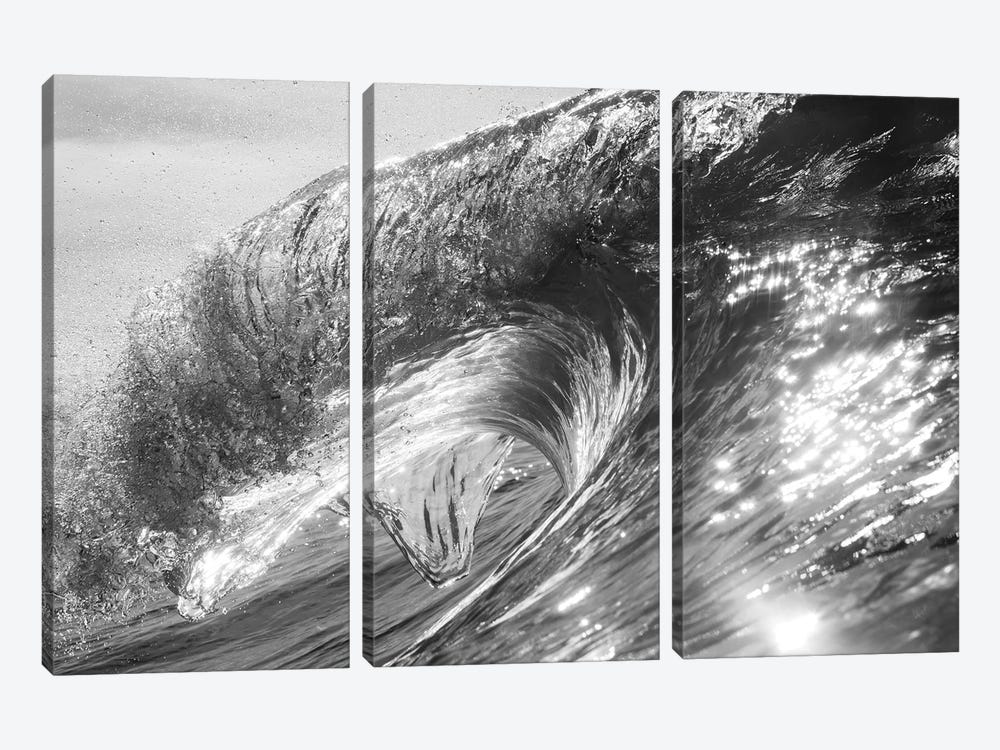 Spectacular snapshot of sea wave, California, USA by Panoramic Images 3-piece Canvas Artwork