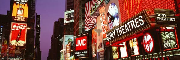 Times Square: Billboards On Buildings, Times Square, NYC, New York City, New York State, USA by Panoramic Images