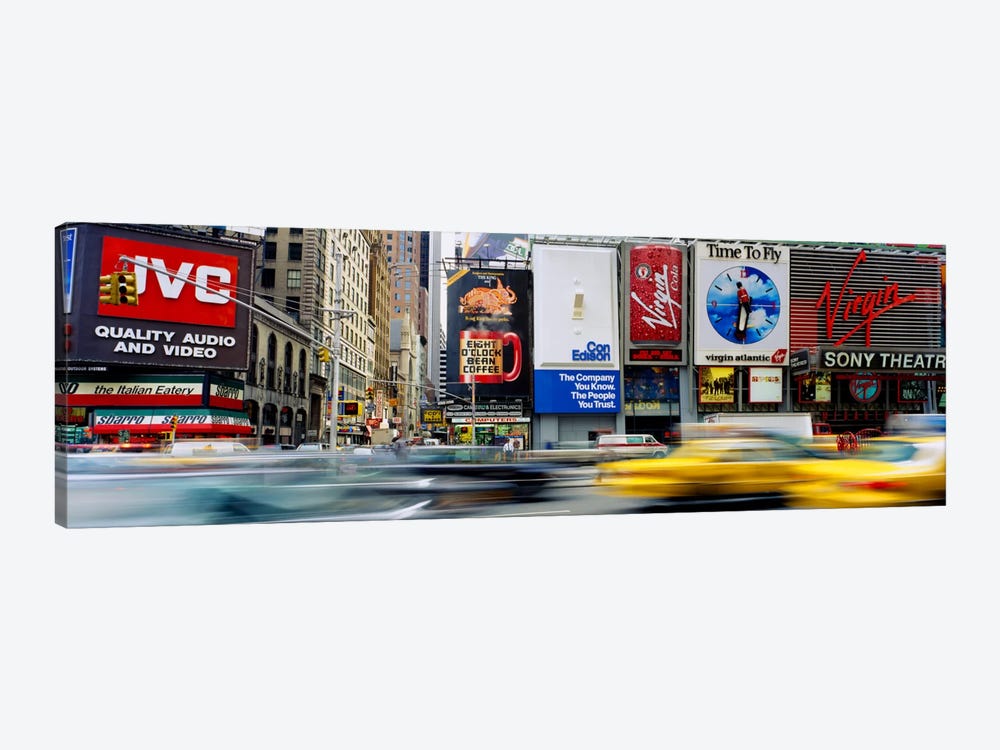 Blurred Motion Of Traffic, Times Square, Manhattan, New York City, New York, USA by Panoramic Images 1-piece Canvas Art Print